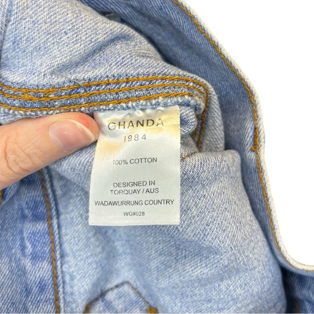 Ghanda Women’s Wide Leg Flare Leg Bell Bottom Charlie Jeans in Boston Blue Boho - Picture 10 of 14